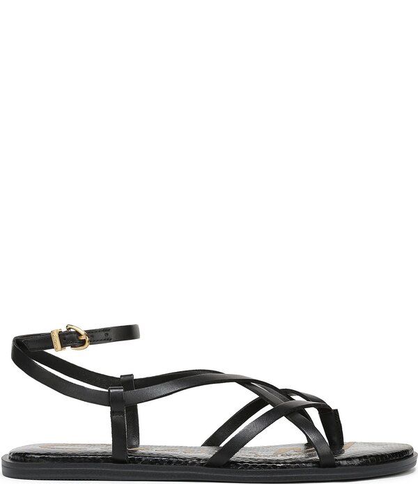 サムエデルマン レディース シューズ サンダル アンクル レザー Circus NY by Sam Edelman Dakota Leather Ankle Wrap Thong Sandals Black ブラック