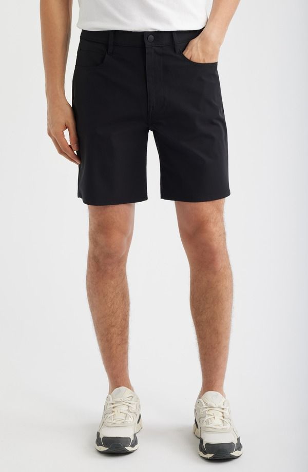 エージー メンズ ボトムス ハーフパンツ・ショーツ ショートパンツ AG Bay Athletic Fit Airluxe Dobby Shorts True Black ブラック
