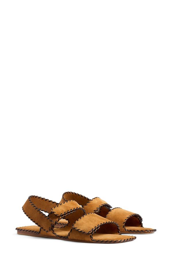 カイト レディース シューズ サンダル Khaite Boden Whipstitch Slingback Sandal Caramel