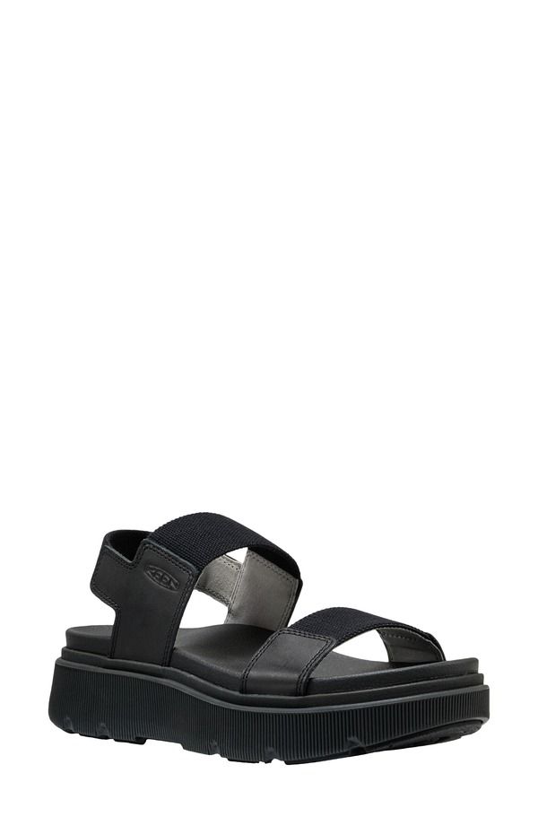 キーン レディース シューズ サンダル プラットフォーム KEEN Elle Mila Platform Sandal Black Black ブラック