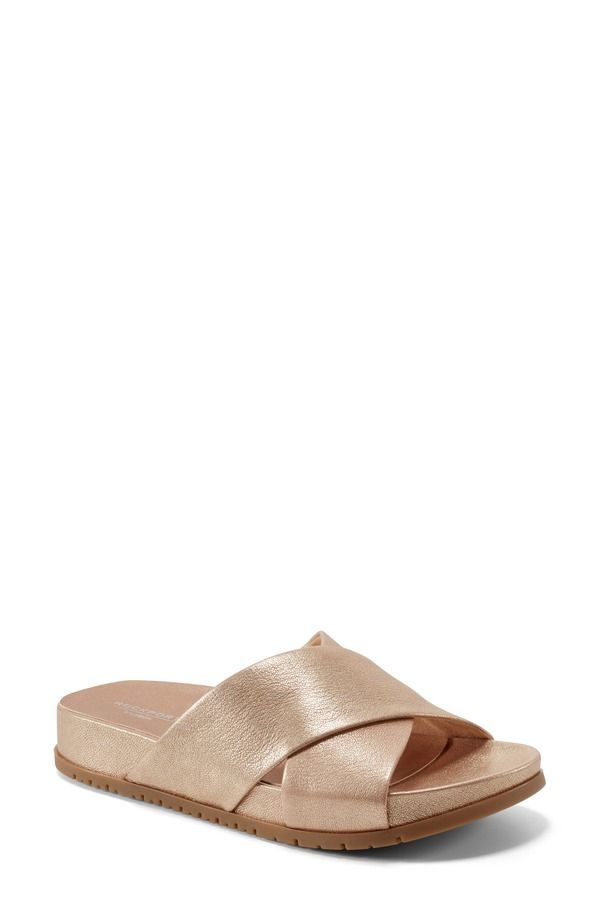 ロックポート レディース シューズ サンダル Rockport Leia Slide Sandal Metallic Gold ゴールド