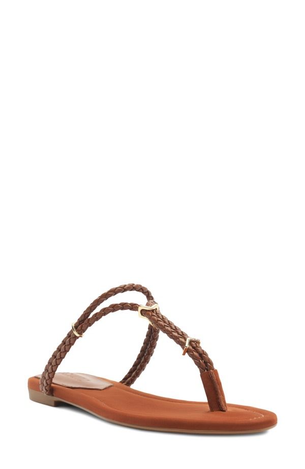 シュッツ レディース シューズ サンダル Schutz Cordelia Braided Strap Sandal Cognac