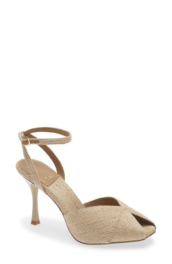 ジェフリー キャンベル レディース シューズ パンプス アンクル Jeffrey Campbell Behoove Ankle Strapeep Toe Pump Natural Jute