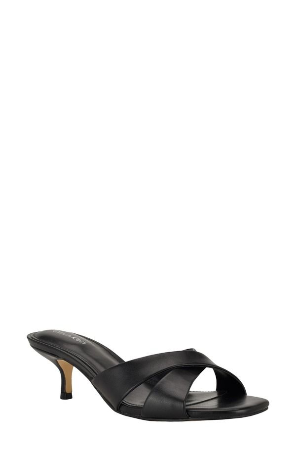 カルバンクライン レディース シューズ ヒール サンダル Calvin Klein Skylor Slide Sandal Black ブラック