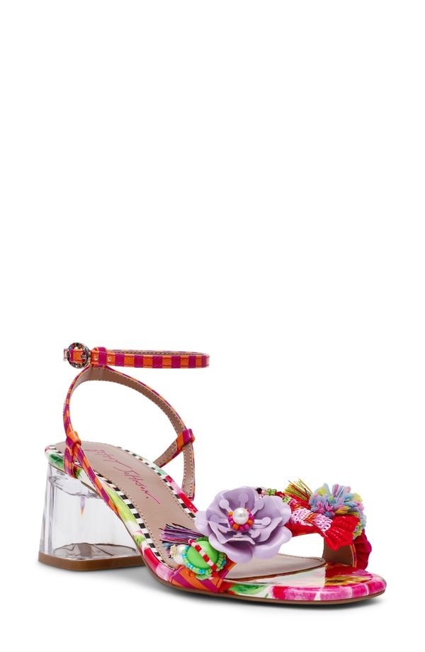 ベッツィジョンソン レディース シューズ ヒール サンダル アンクル Betsey Johnson Merrily Ankle Strap Sandal Bright Multi マルチカラー