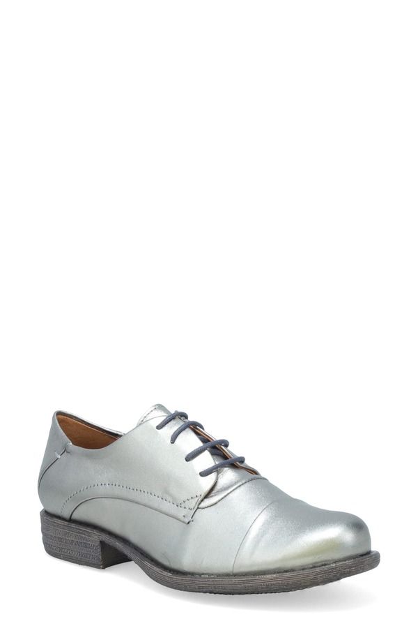 ミズムーズ レディース シューズ オックスフォード Miz Mooz Letty Oxford Flat Silver シルバー