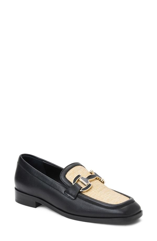 ブルーノマグリ レディース シューズ スリッポン・ローファー Bruno Magli Natalie Bit Loafer Black Raffia ブラック