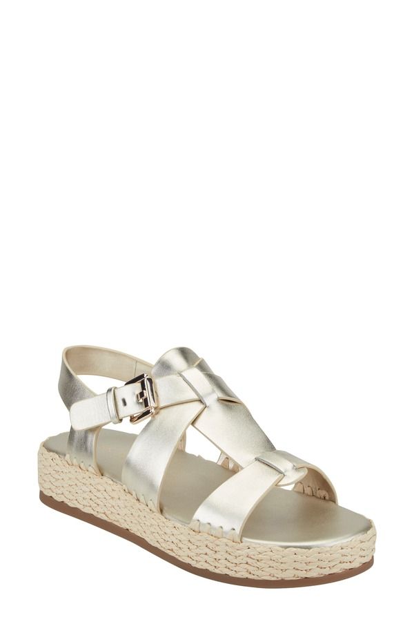 マーク・フィッシャー レディース シューズ サンダル プラットフォーム Marc Fisher LTD Elissa Platform Sandal Gold ゴールド