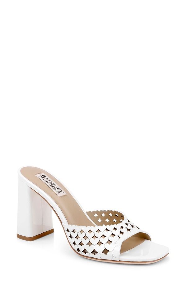 バッジェリーミシュカ レディース シューズ サンダル BADGLEY MISCHKA Omni LaserCut Heart Sandal White Patent ホワイト