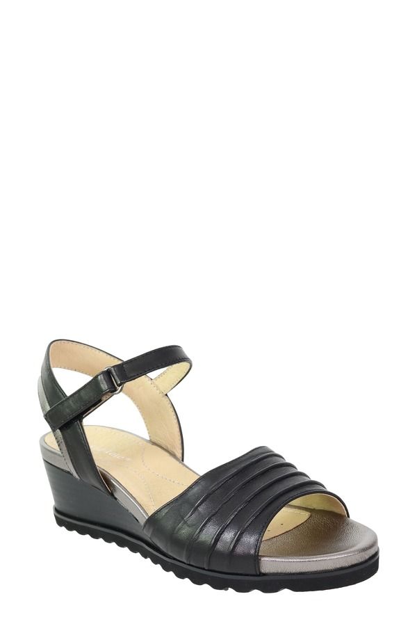 ダイビッドテイト レディース シューズ ヒール サンダル アンクル David Tate Kenankle Strap Wedge Sandal Black Lamb ブラック