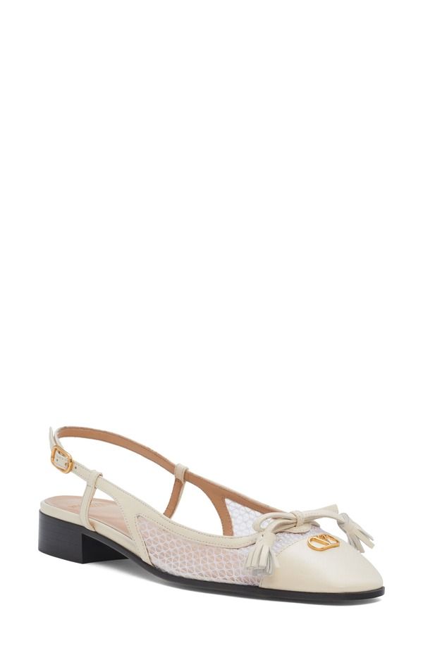 ヴァレンティノ レディース シューズ パンプス Valentino Garavani Valet Du Roi Slingback Ballet Flat Ivory アイボリー
