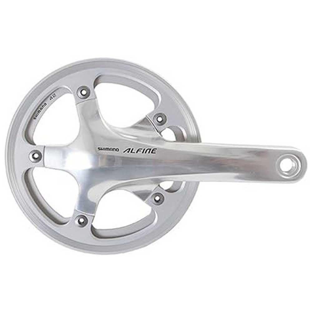 新品 シマノ(SHIMANO) ALFINE FC-S501 クランクセット チェーンガード有 ダブル 42T シルバー EFCS501CB2C2S