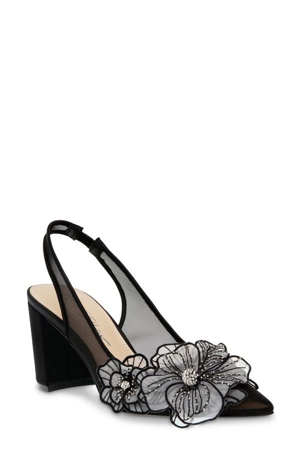 ベッツィジョンソン レディース シューズ パンプス Betsey Johnson Petra Slingback Pointed Toe Pump Black ブラック