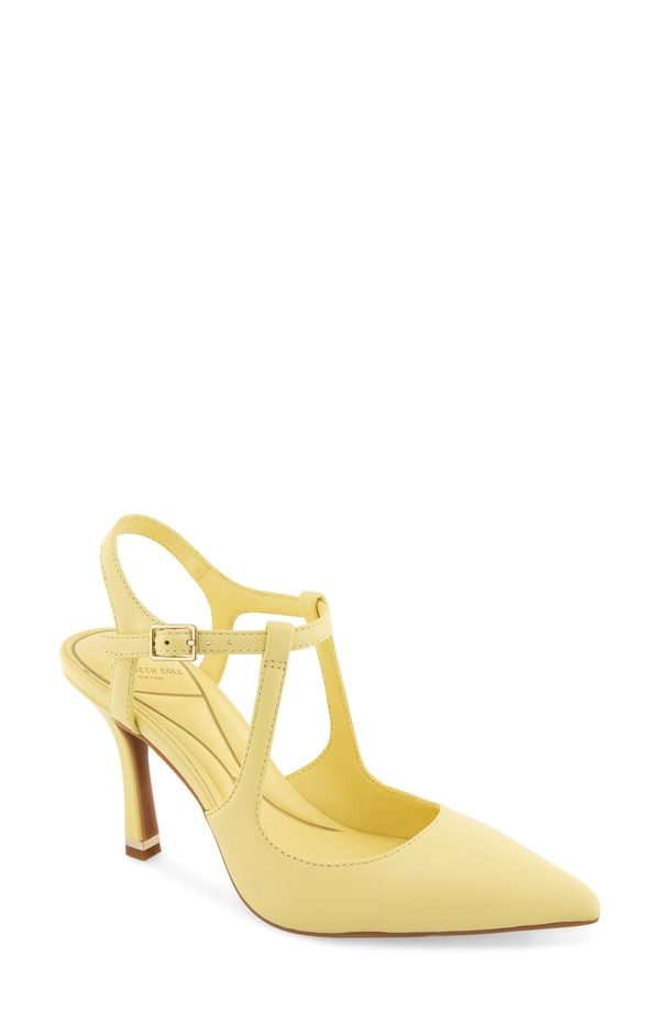 ケネスコール レディース シューズ パンプス アンクル Kenneth Cole Romi Ankle Strapointed Toe Pump Butter Yellow イエロー