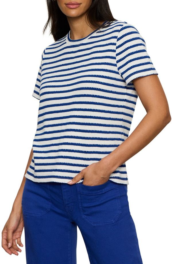 サンクチュアリー レディース アウター パーカー・スウェット Tシャツ Sanctuary Perfectexture Stripe Tee Riviera Stripe Blue ブルー