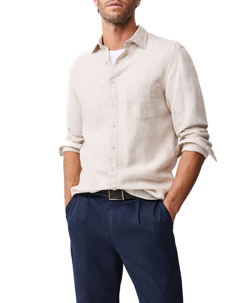 ロッドアンドグン メンズ トップス シャツ リネン Rodd Gunn Coromandelinen Shirt Oatmeal オートミール