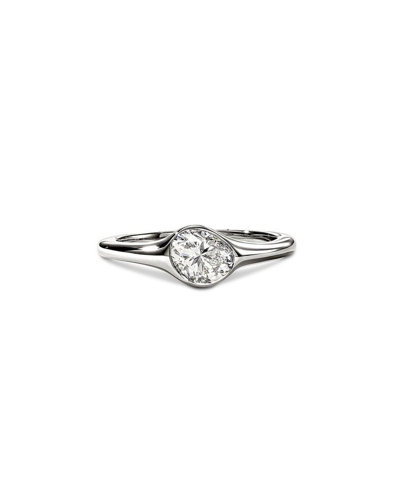ジョン・ハーディー レディース アクセサリー リング ベスト JOHN HARDY Sterling Silver JH Lovestruck Lab Grown Diamond Oval Solitaire Ring Silver シルバー