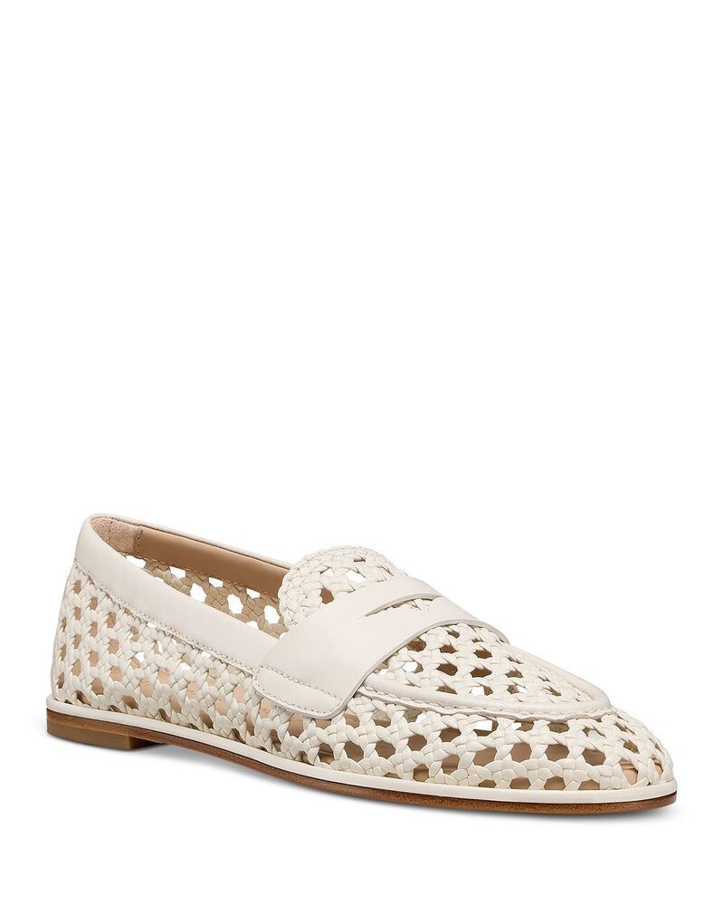 スチュアート ワイツマン レディース シューズ スリッポン・ローファー Stuart Weitzman Womenspencer Woven Loafers Cream クリーム