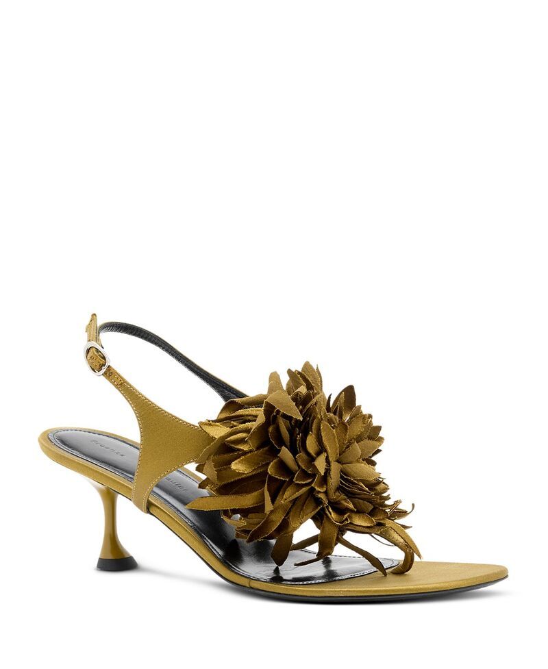 プロエンザショラー レディース シューズ サンダル Tシャツ Proenza Schouler Womens Tee Thong Flower Sandals Pistachio