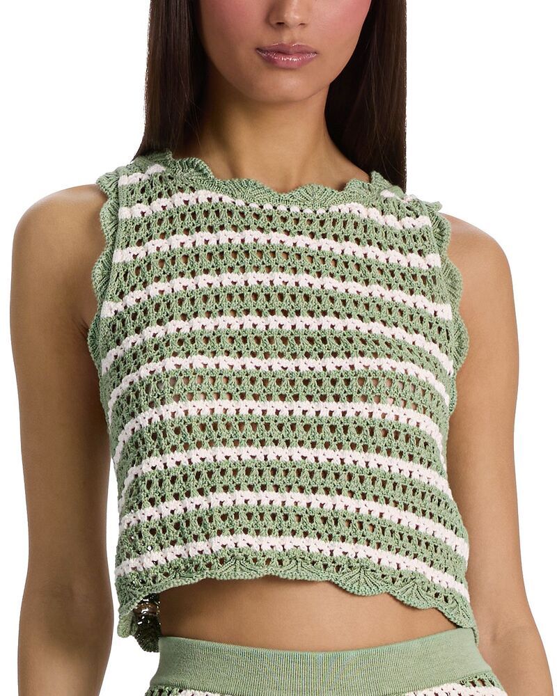 アリスアンドオリビア レディース トップス タンクトップ ニット Alice and Oliviamity Pointelle Knitank SageSoft White ホワイト