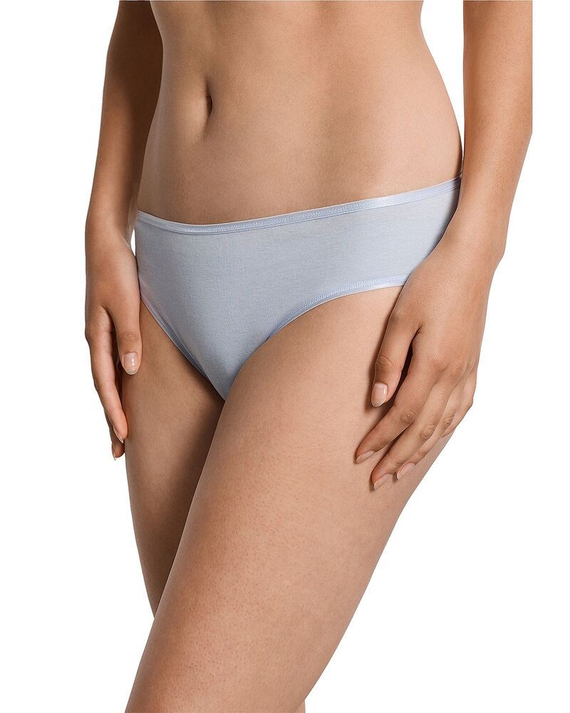 ハンロ レディース アンダーウェア パンツ コットン Hanro Cotton Seamless HighCut Full Briefs Blue Dove ブルー