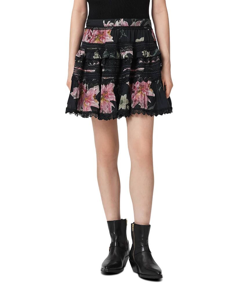 オールセインツ レディース ボトムスカート ALLSAINTS Zora Skirt Crystal Black ブラック