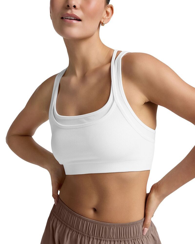 ビヨンドヨガ レディース アンダーウェア ブラジャー Beyond Yoga Seamless Moves Layered Bra White ホワイト