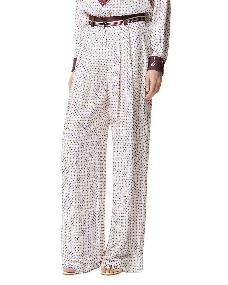 ピンコ レディース ボトムス カジュアルパンツ PINKO Ruth Pants Multicolor WhiteBurgundyLight Blue ホワイト