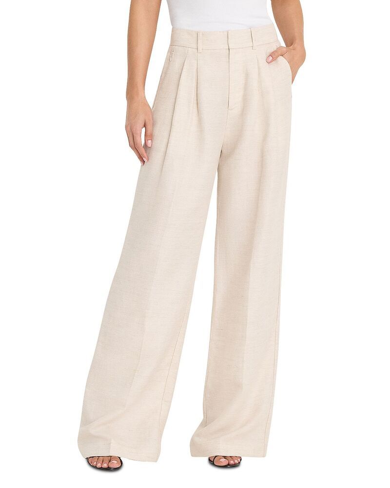 グッドアメリカン レディース ボトムス カジュアルパンツ リネン Good American Linen Trousers Oat