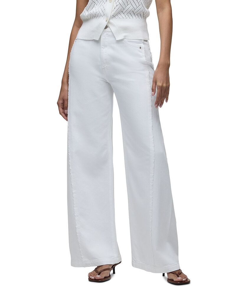 ハドソン レディース ボトムス デニムパンツ ワイドレッグ ジーンズ Hudson Jodie High Rise Loose Fit Wide Leg Jeans White ホワイト