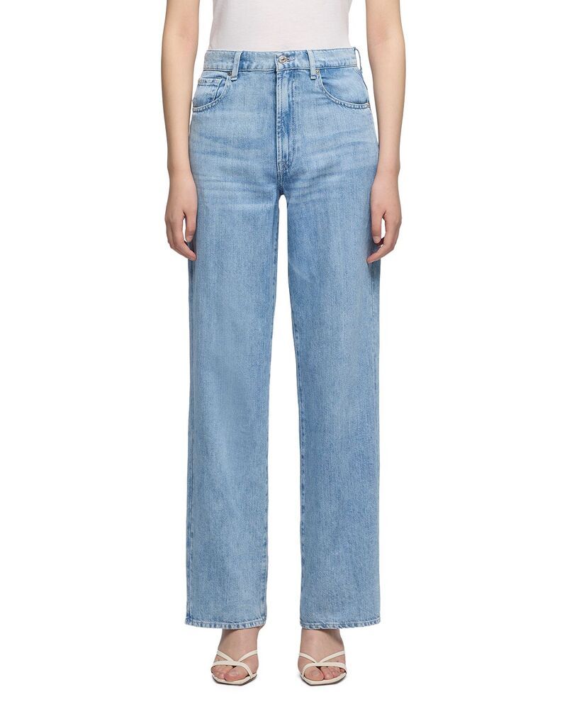 セブンフォーオールマンカインド レディース ボトムス デニムパンツ ジーンズ 7 For All Mankind High Rise Stovepipe Straight Jeans in Iris
