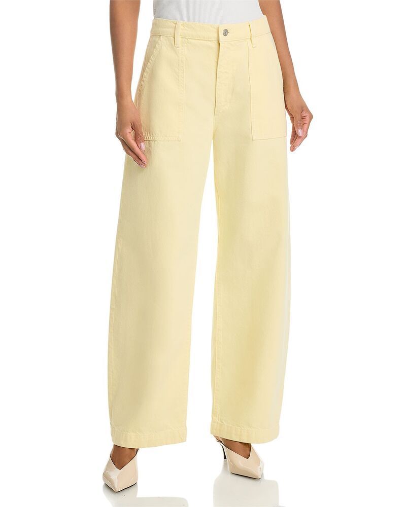 フレーム レディース ボトムス デニムパンツ ジーンズ FRAME The Bow Cargo High Rise Barrel Jeans in Lemon