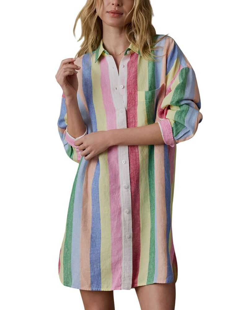 ファレティ レディース トップス シャツ ミニ Faherty Laguna Mini Shirt Dressunbeam stripe ストライプ