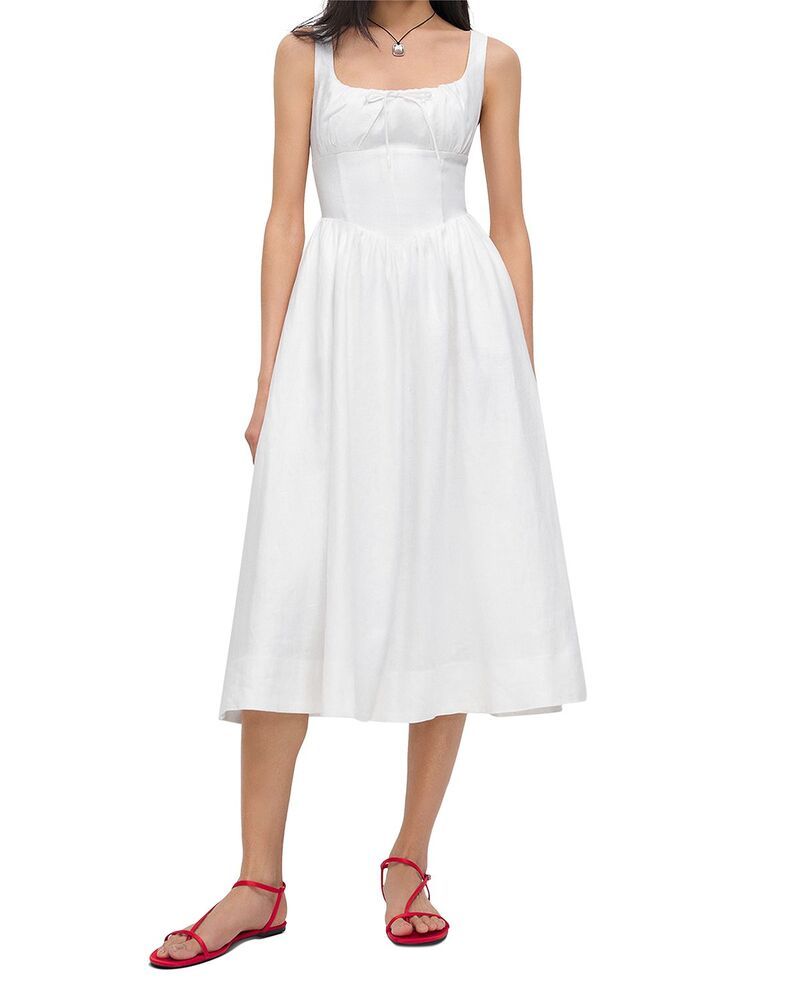 リフォーメーション レディース トップス ワンピース リネン Reformation Balia Linen Dress White ホワイト