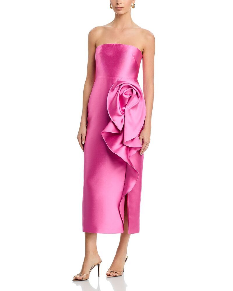 セイア レディース トップス ワンピース ドレープ Theia Marla Sculptural Drape Dressunlit Pink ピンク