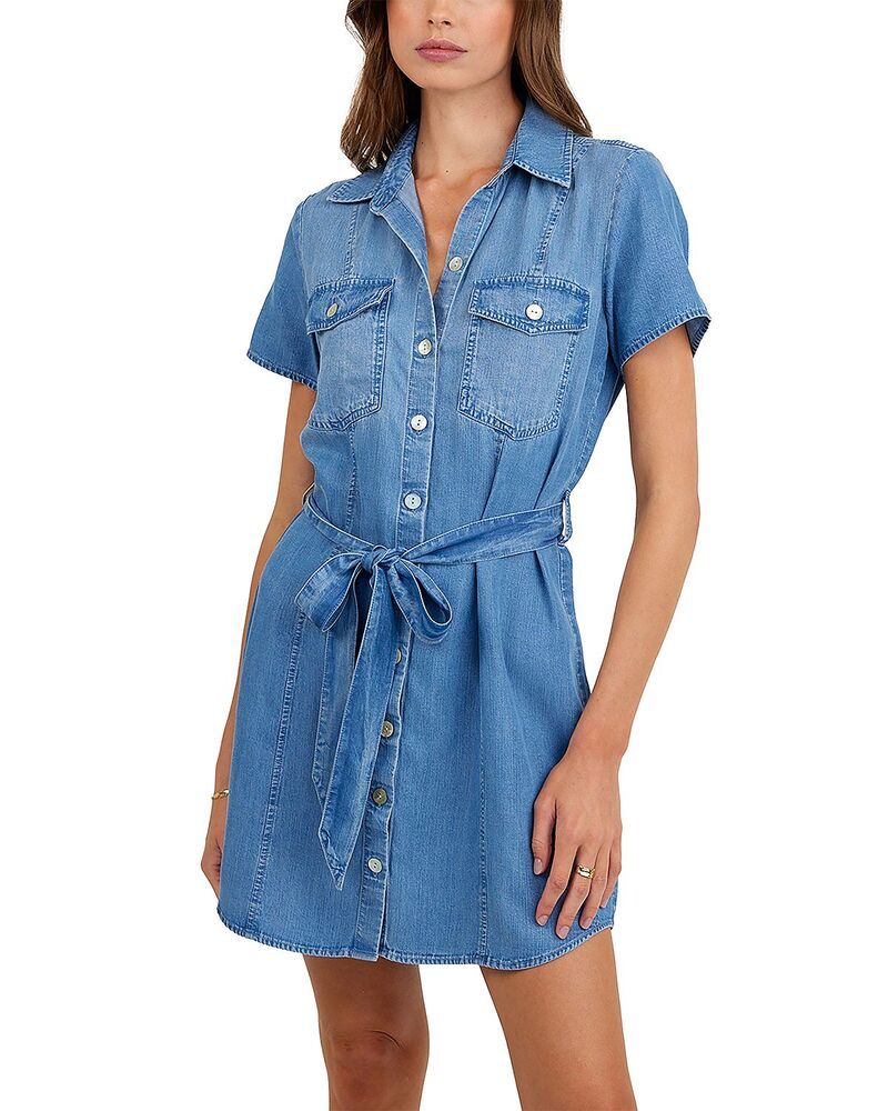 ベラダール レディース トップス ワンピース Bella Dahl Short Sleeve Beltedress Indigo Harbor wash インディゴ