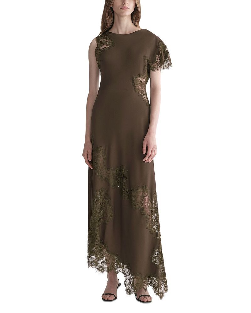 エーエルシー レディース トップス ワンピース アシンメトリー レース ALC Alessia Lace Inset Asymmetrical Dress Military