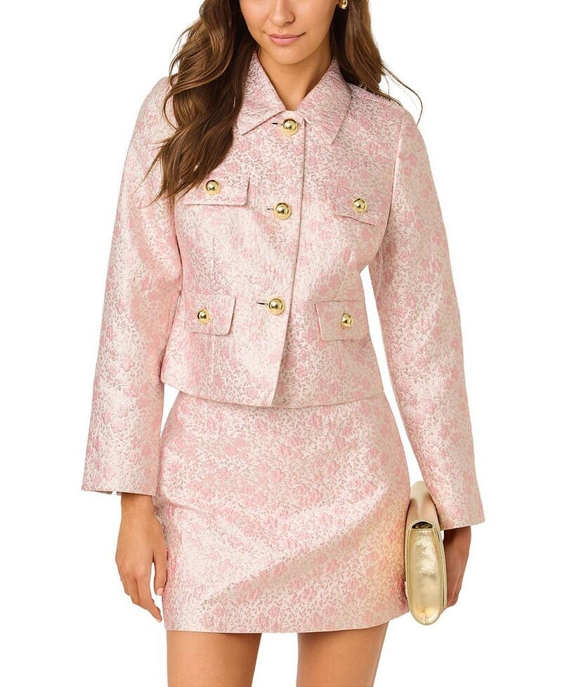 リリーピュリッツァー レディース アウター ジャケット・ブルゾン Lilly Pulitzer Eloraina Brocade Jacket Conch Shell Pink ピンク