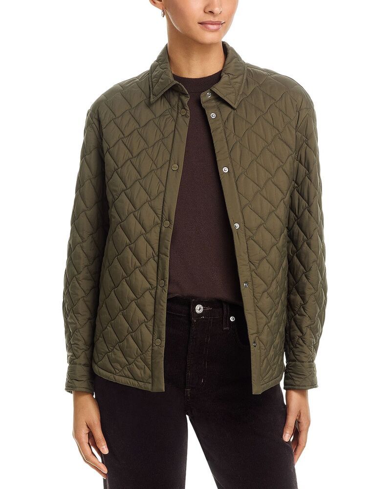 ヘルノ レディース アウター ジャケット・ブルゾン キルティング シャツ Herno Ecoage Quilted Shirt Jacket Army Green グリーン