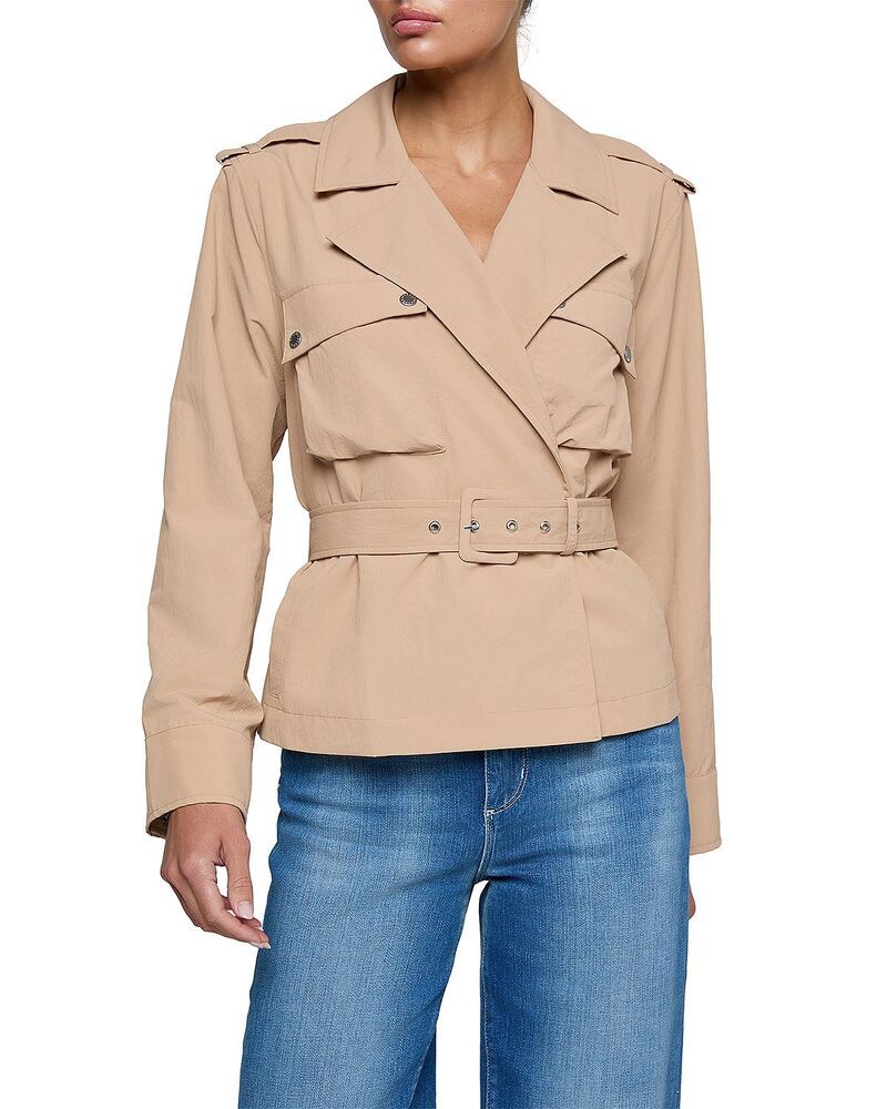ラジャンス レディース アウター ジャケット・ブルゾン LAGENCE Calida Short Windbreaker Trench Jacket Praline