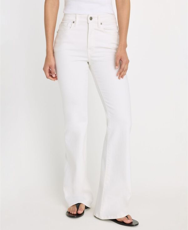 グッドアメリカン レディース ボトムス デニムパンツ ジーンズ Good American Womens Good Legs Flare Jeans White ホワイト