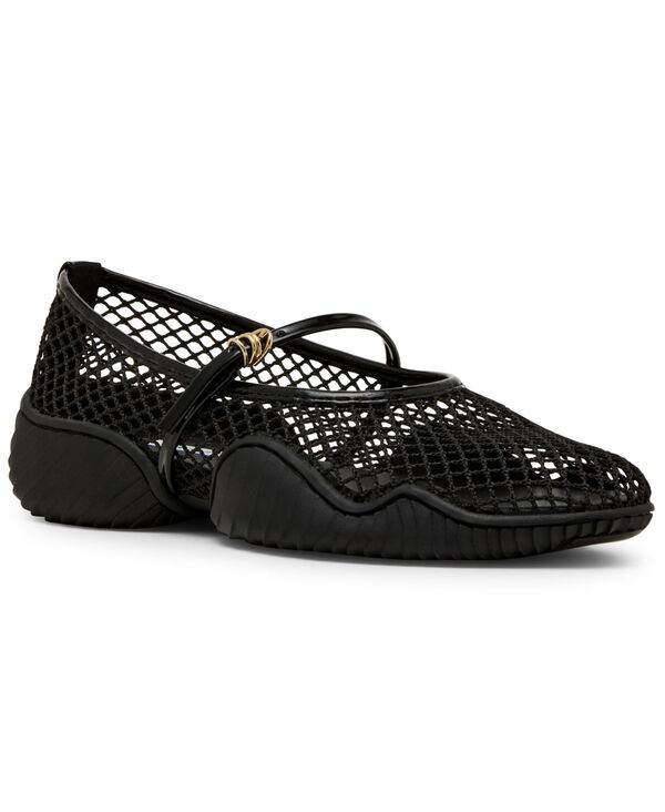 スティーブ マデン レディース シューズ スニーカー メッシュ Steve Madden Womens Vickee Mesh MaryJane Sneakerina Flats Black Mesh ブラック