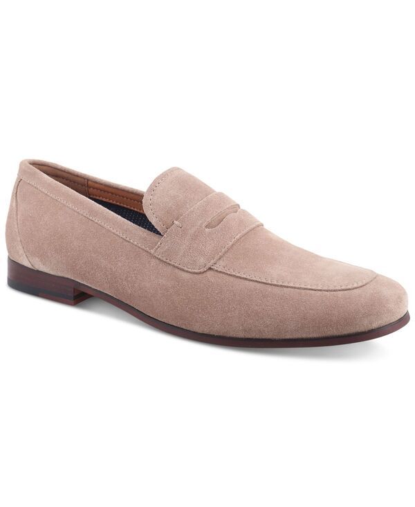 バースリー メンズ シューズ スリッポン・ローファー スエード Bar III Mens Baldwinn Suede Penny Loafer Salty Nut Suede