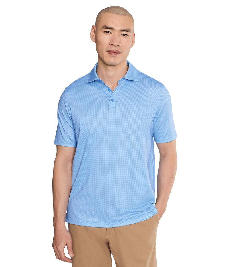 ジョンストンアンドマーフィー メンズ トップス シャツ Johnston Murphy Xc Ace Performance Polo Light Blue Whi ブルー