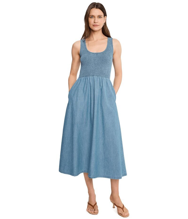 バブアー レディース トップス ワンピース ミディ Barbour Josie Midi DressWo Chambray