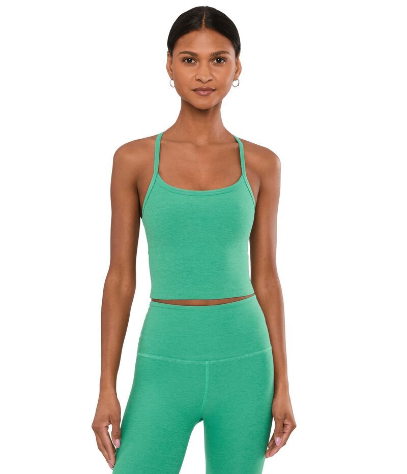 ビヨンドヨガ レディース トップス シャツ クロップド Beyond Yoga Spacedye Slim Racerback Cropped TankWo Bright Emerald エメラルド