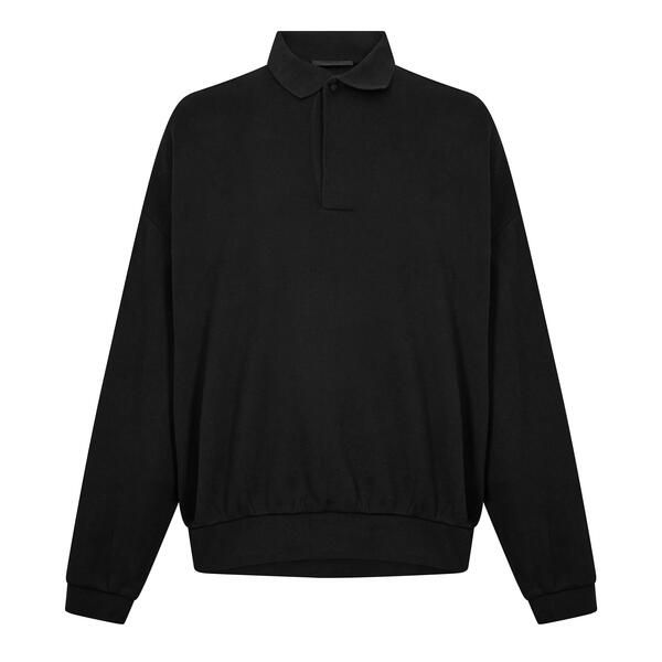 フィアオブゴッド メンズ トップス ポロシャツ Fear Of God Essentials Mens Long Sleeve Polo Shirt Jet Black ブラック
