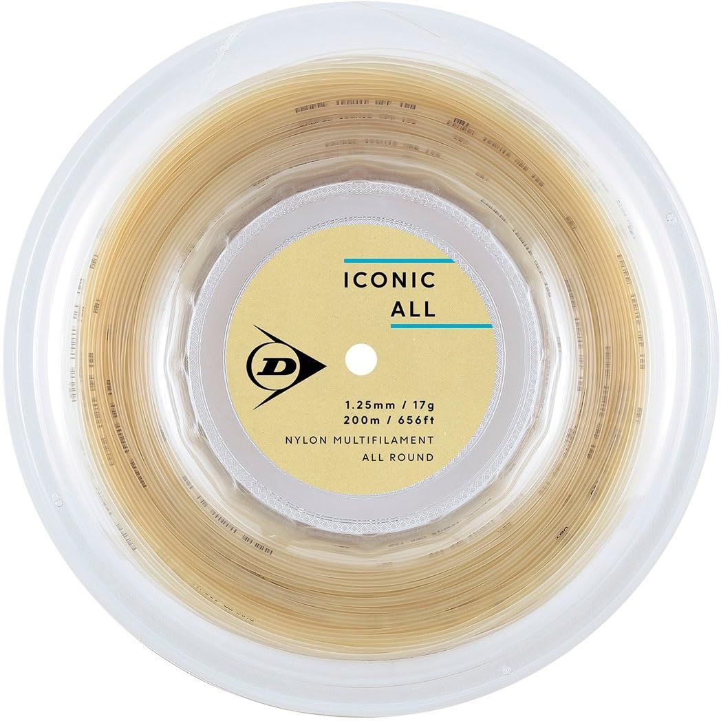 新品 ダンロップ(DUNLOP) テニス 硬式テニス ストリング ICONIC ALL（アイコニック・オール）ロール 200m ナチュラル 1.25/17G DSTA32001