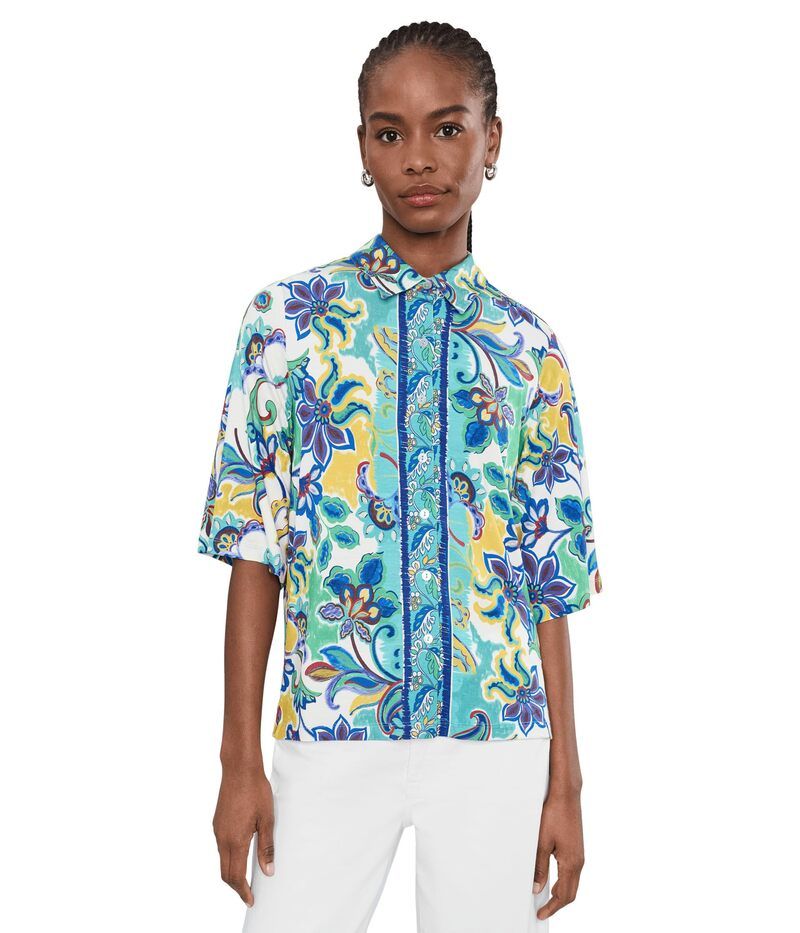 ジョニーワズ レディース トップス シャツ Johnny Was The Janie Favorite Kimono Sleeve Button FrontopWo Rosea