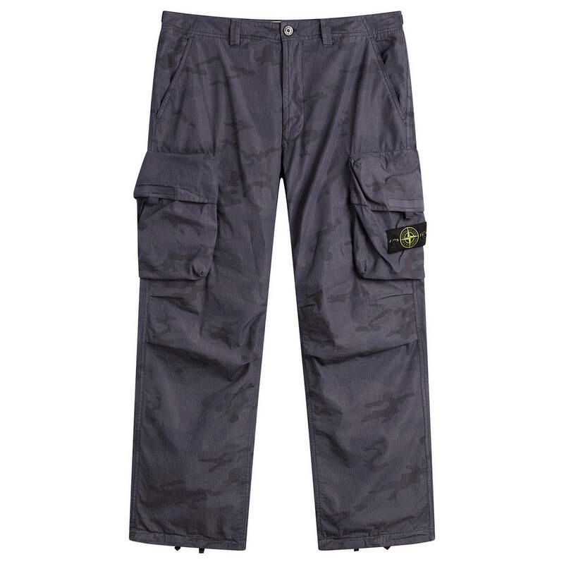 ストーンアイランド メンズ ボトムス カジュアルパンツ Stone Island Faded Camo RipstopTCargo Trousers Blue Grey グレー